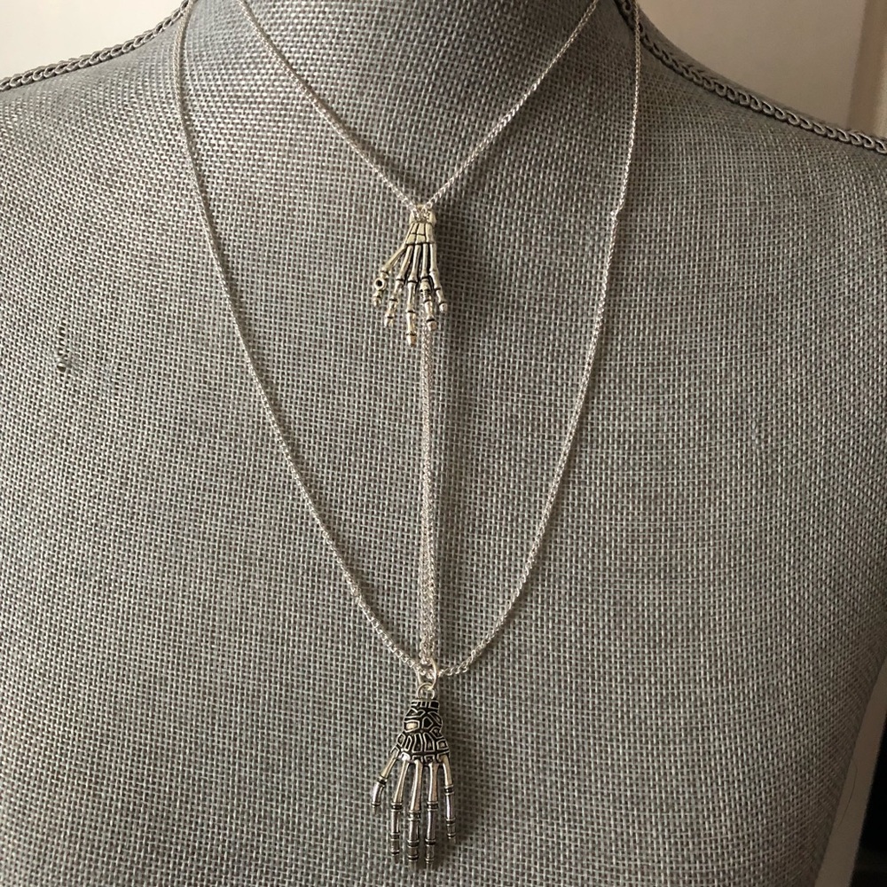 Skeleton Hand Necklace